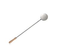 La Ideal Valencienne Écumoire en Acier Inoxydable avec poignée en Bois, Argent, 12 x 80 cm, Lot de 6