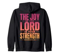La Joie du Seigneur Bible Écriture Néhémie 8:10 Sweat à Capuche