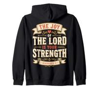 La Joie du Seigneur Bible Écriture Néhémie 8:10 Sweat à Capuche