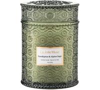 La Jolie Muse Bougie Parfumée À L'Eucalyptus Et À La Sauge, Grande Bougie Avec Sa Mèche En Bois, Pot En Verre Décoratif, En