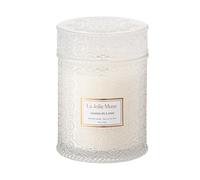 La Jolíe Muse Bougie parfumée au jasmin, bougie pour la fête des mères, bougie parfumée avec mèche en bois pour femmes et hommes, grande bougie en verre pour la maison, durée de combustion de 90