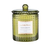 LA JOLIE MUSE Bougie Parfumée Cyprès et Bois de Cèdre - Pour une Maison Parfumée, Végétale à Offrir pour les Fêtes, en Soja Naturel, Longue Combustion de 75 Heures, 285 g