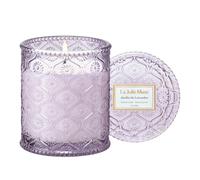 LA JOLIE MUSE Bougie Parfumée Lavande & Lilas en Cire de Soja Naturelle, Cadeau Luxe pour Femme Chambre Yoga - 55 Heures de Combustion 230g