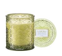 La Jolíe Muse Bougie Parfumée pour Femme en Cire de Soja Naturelle - Fleur de Sapin Doré, Luxe 230g, 55 Heures, Pot en Verre