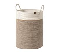 LA JOLIE MUSE Panier tressé, paniers de rangement jumbo en corde de coton, rangement extra-large en coton, 40.6D x 56H cm, panier extra-large pour couvertures de bébé, jouets pour enfants