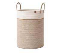 LA JOLIE MUSE Paniers de Rangement en Corde Tressée - Grand Panier en Coton, Panier à Linge pour ranger Couvertures, Jouets pour Enfants, Panier de Buanderie pour Vêtements Bébé
