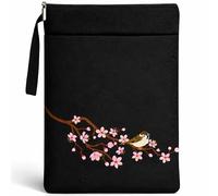 La jolie pochette de protection imperméable avec fermeture éclair - Poche avant spacieuse - Cadeau parfait pour les amateurs de livres à couverture rigide ou de poche (noir irisé)