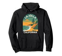 La Jolla California San Diego Retro Coast Cliff Beach 858 SD Sweat à Capuche