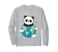La Journée de la Terre Mère Panda est Amusante pour Les Amoureux de l'environnement Manche Longue