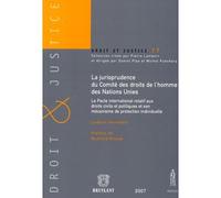 La jurisprudence du comité des droits de l'homme des nations unies - Ludovic Hennebel - Anthemis - broché - Etude