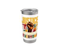 La justice appartient à tous Egalité Liberté Histoire des Noirs Gobelet isotherme en acier inoxydable double paroi