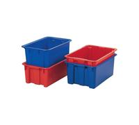 LA-KA-PE Bac gerbable-emboîtable PP bleu L600xl400xH350 mm