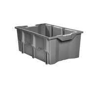 LA-KA-PE Bac gerbable-emboîtable PP gris L480xl312xH200 mm