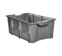 LA-KA-PE Bacs gerbables-emboîtables PP gris L480xl312xH200mm LA-KA-PE Quantité:1