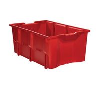 LA-KA-PE Bacs gerbables-emboîtables PP rouge L480xl312xH200mm LA-KA-PE Quantité:1
