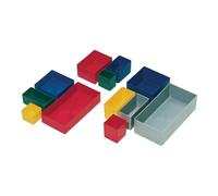 LA-KA-PE Boîte compartimentable 198 x 99 x 40 mm rouge PS p. tiroirs et boîtes assorties Quantité:25