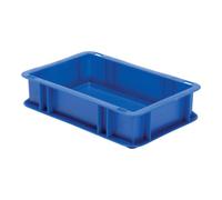 LA-KA-PE Conteneur de transport gerbable L300xl200xH75mm bleu PP poignée traversante paro Quantité:1