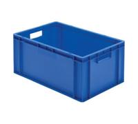 LA-KA-PE Conteneur de transport gerbable L600xl400xH270mm bleu PP poignée traversante par Quantité:1