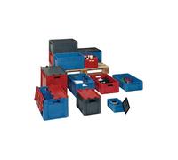 LA-KA-PE Conteneur de transport gerbables L400xl300xH270 mm bleu PP poignée t...