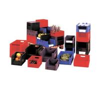 LA-KA-PE LA-KA-PE Bac de stockage rouge L400xP600xH420 mm Charge 600 kg, 2 pcs avec poignée Quantité:1