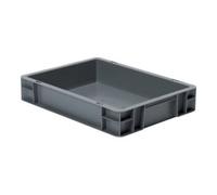 LA-KA-PE LA-KA-PE Boîte empilable de transport B400xP300xH75 mm jaune, fermée sans trou de poignée Quantité:1