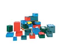 LA-KA-PE LA-KA-PE Caisse de transport empilable L400xP300xH145 mm verte Charge 600kg sans poignée Quantité:1