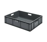 LA-KA-PE LA-KA-PE Caisse empilable de transport B800xP600xH210 mm gris, fermée avec poignée Quantité:1