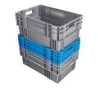 LA-KA-PE Bacs gerbables-emboîtables PP rouge L600xl400xH210mm LA-KA-PE Quantité:1