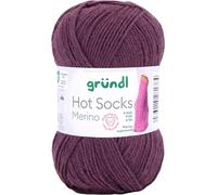 La laine à chaussettes Hot Socks Merino de Gründl - poids 50g, longueur de fil 200m, taille d'aiguille 2,5-3, lavable, idéal pour les pulls, les chaussettes Couleur 30