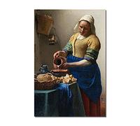 La laitière de Johannes Vermeer femme célèbre peinture sur toile Cuadros affiches et impressions photo d'art mural pour chambre 50x70 cm sans cadre