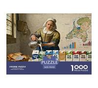 La Laitière La Personne Intolérante au Lactose Puzzle en Bois Imperméable Puzzles De 1000 Pièces pour Adultes Amusant Jeux De Stimulants