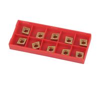 La lame des inserts en carbure CheoTime, 10pcs CNC Carbure Inserts Cutter CARBIDE TIPS INSERTS 10PCS Diamond Forme Indexable Lathe Milling Inserts Turning With Rangement Box Box
