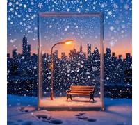 La Lampe À Neige Magique, Nouvelle Lampe À Neige 2026 avec Lampadaire Enneigé Et Scène De Noël, Veilleuse DIY avec Paysage Enneigé, Idéale pour Décorer Une Table Ou Un Bureau Pendant (2 pièces-b)