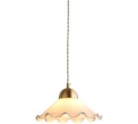 La Lampe à Pendentif en Verre en Laiton, éclairage de Plafond à Fleurs de Jade Blanc vis, île Japonaise rétro Art Suspendu, français, lumière Moderne