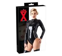 LA LATEX - body à manches longues pour femme (noir) - L