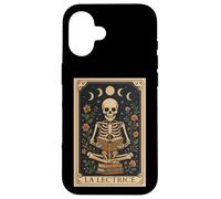 La Lectrice Carte De Tarot Squelette Gothique Cadeau Lecture Coque pour iPhone 16