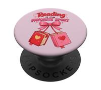 La Lecture en Coquette est Mon Sport préféré pour Les Amateurs de Livres Mignons PopSockets PopGrip Adhésif