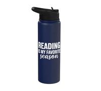 La lecture est ma saison préférée, lectrice de livres, femmes Stainless Steel Insulated Water Bottle