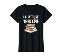La Lecture Est Ma Thérapie Citation Amoureux des Livres T-Shirt Graphique avec Valeur
