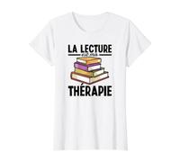 La Lecture Est Ma Thérapie Citation Amoureux des Livres T-Shirt Graphique avec Valeur