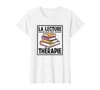 La Lecture Est Ma Thérapie Citation Amoureux des Livres T-Shirt Graphique avec Valeur