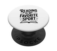 La Lecture est Mon Amateur de Livres de Sport préféré PopSockets PopGrip Adhésif
