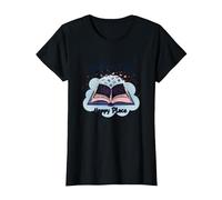 La Lecture est Mon Lieu de prédilection | Bookworm Magic T-Shirt, Femme, Noir, XS