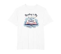 La Lecture est Mon Lieu de prédilection | Bookworm Magic T-Shirt, Homme Grandes Tailles, Blanc, 4X Tall