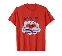 La Lecture est Mon Lieu de prédilection | Bookworm Magic T-Shirt, Homme, Rouge, S
