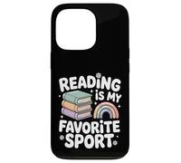 La Lecture est Mon Sport préféré, Rainbow Books Retro Coque pour iPhone 13 Pro