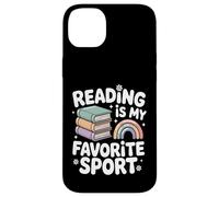 La Lecture est Mon Sport préféré, Rainbow Books Retro Coque pour iPhone 14 Plus