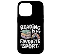La Lecture est Mon Sport préféré, Rainbow Books Retro Coque pour iPhone 14 Pro Max