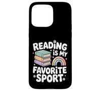 La Lecture est Mon Sport préféré, Rainbow Books Retro Coque pour iPhone 15 Pro Max