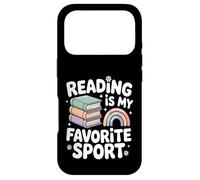 La Lecture est Mon Sport préféré, Rainbow Books Retro Coque pour iPhone 17 Pro
